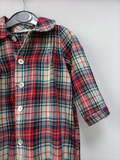 OMINI. Checkered romper size 18 months