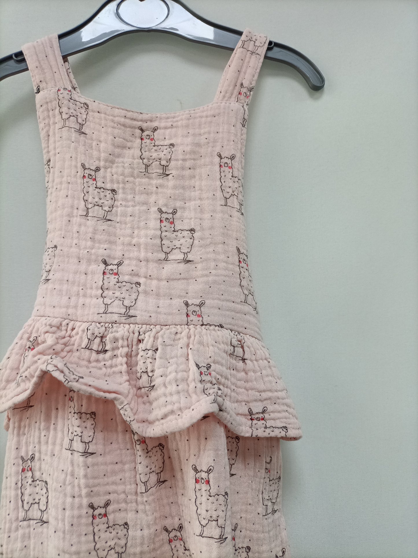 OMINI. Pink alpaca dungarees T.18 months
