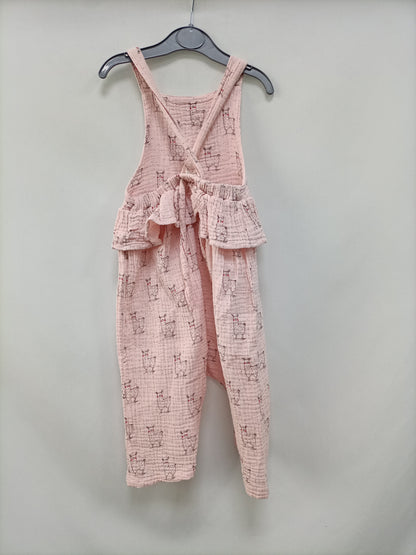 OMINI. Pink alpaca dungarees T.18 months