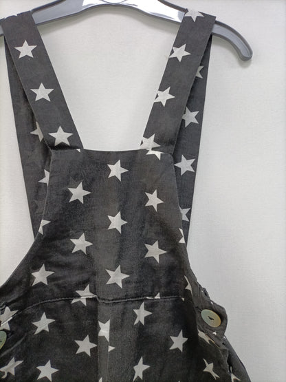 OMINI. Grey star dungarees, size 18 months