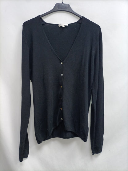KOOKAI. Tl fluid black cardigan