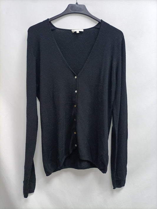 KOOKAI. Tl fluid black cardigan