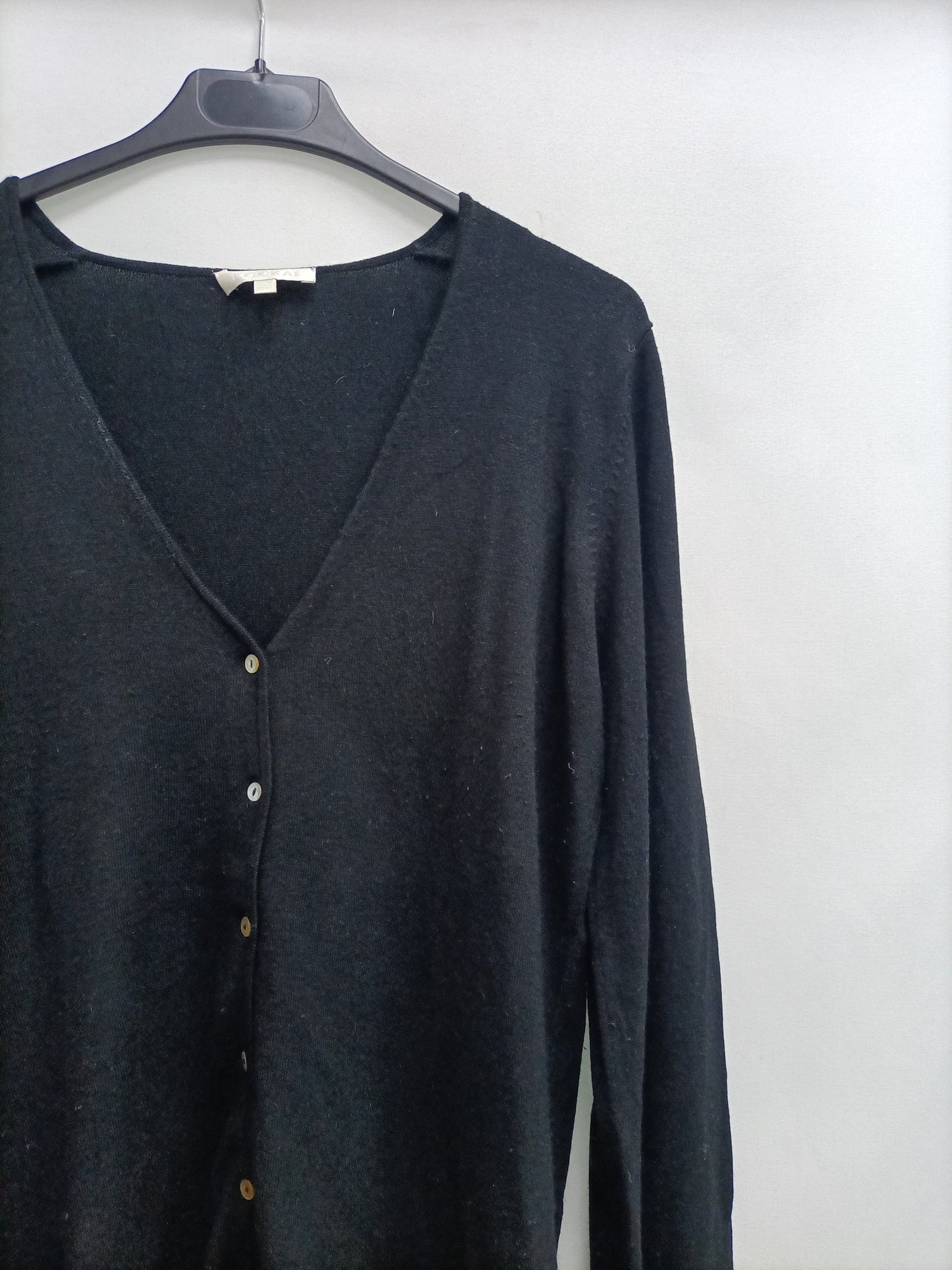 KOOKAI. Tl fluid black cardigan