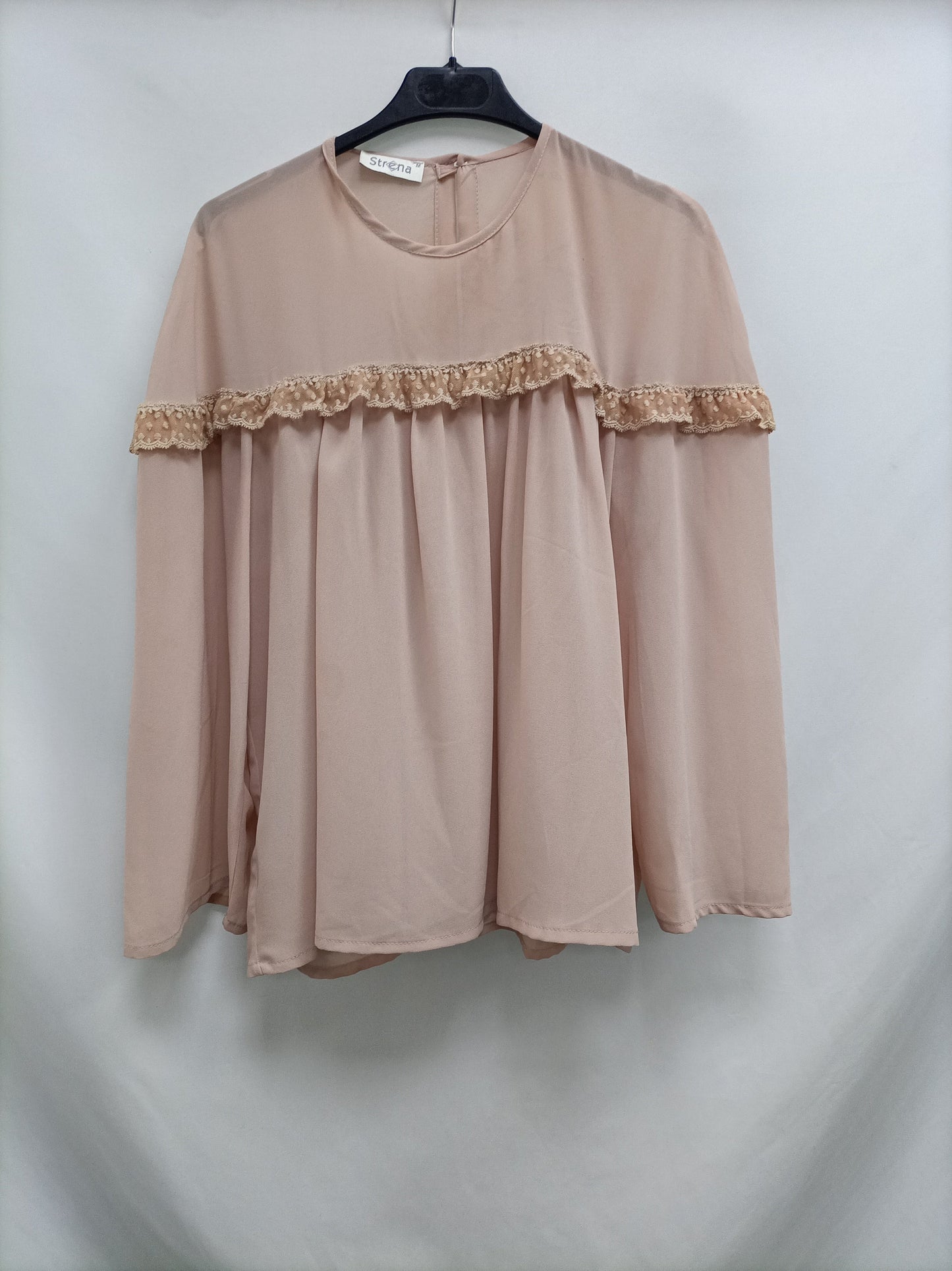 STRENA. Pink lace blouse Tm