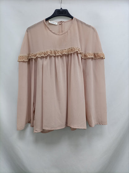 STRENA. Pink lace blouse Tm