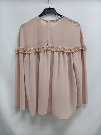 STRENA. Pink lace blouse Tm