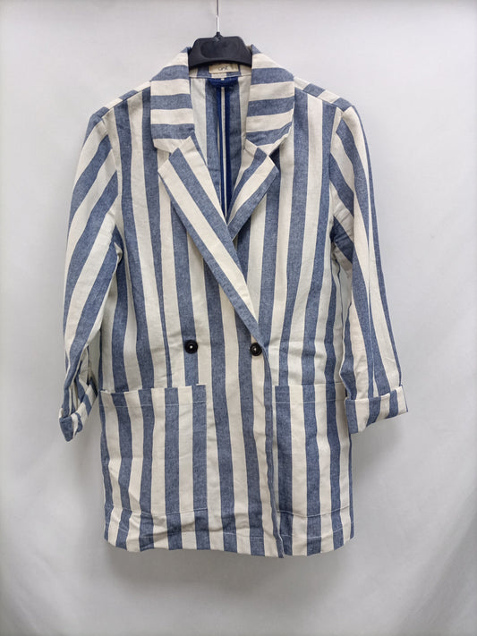 UNIT. Blazer rayas azul y blanca T.s (tara)
