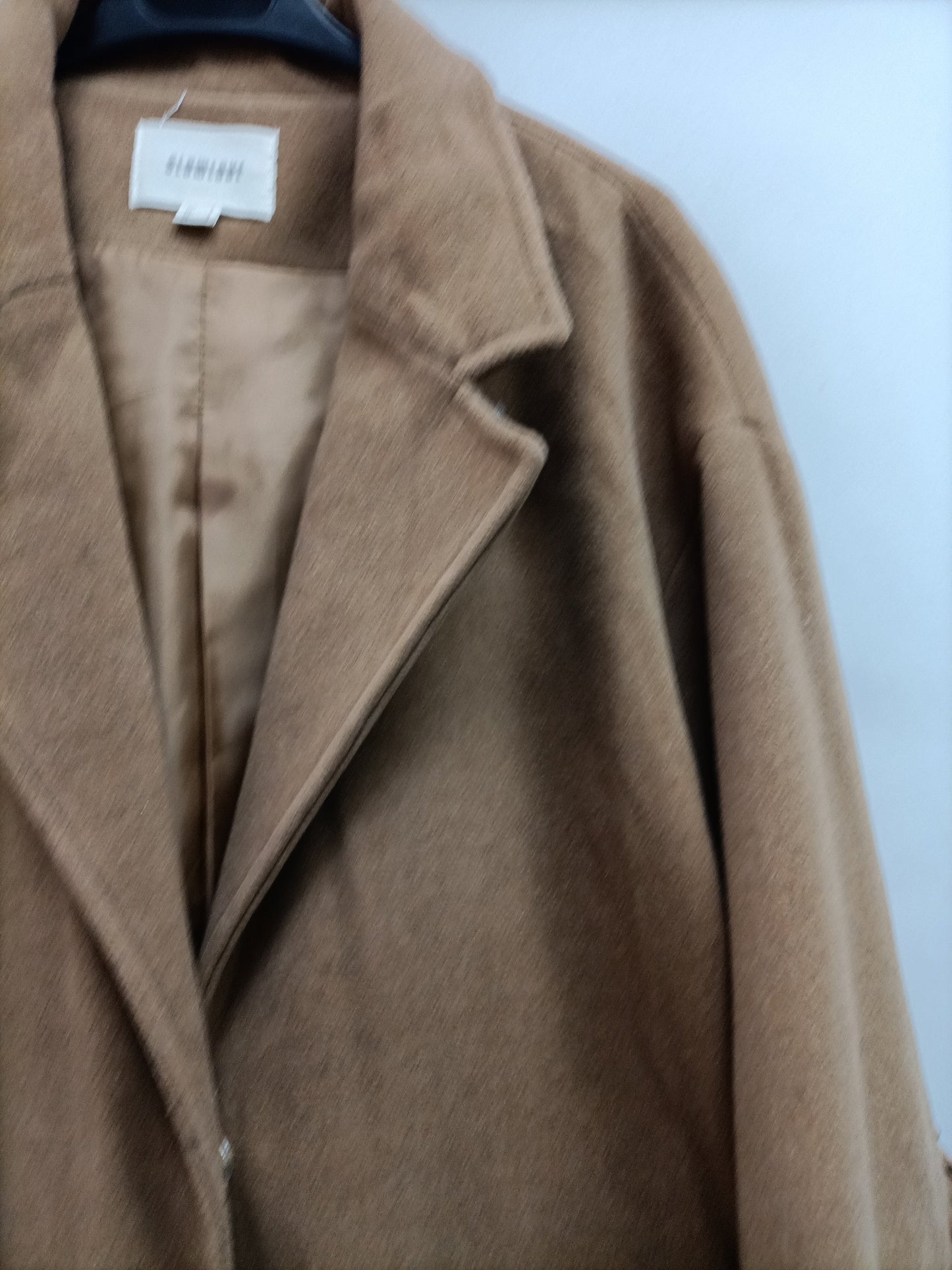 SLOWLOVE. Abrigo paño flecos T.s (tara)