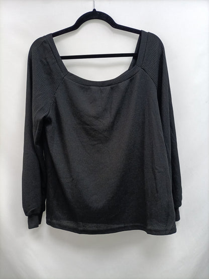 OTHERS. Black boat neck top Tu(m)