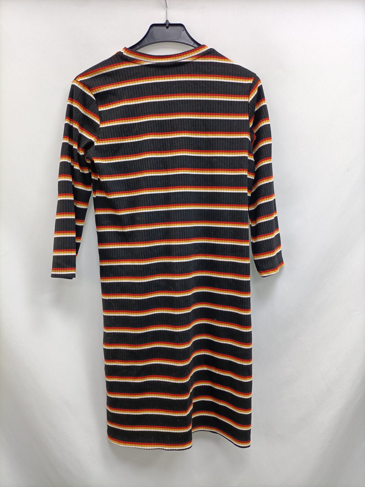 bershka striped midi dress Bershka Striped cut-out knit midi dress with high neck - New - Women | Bershka