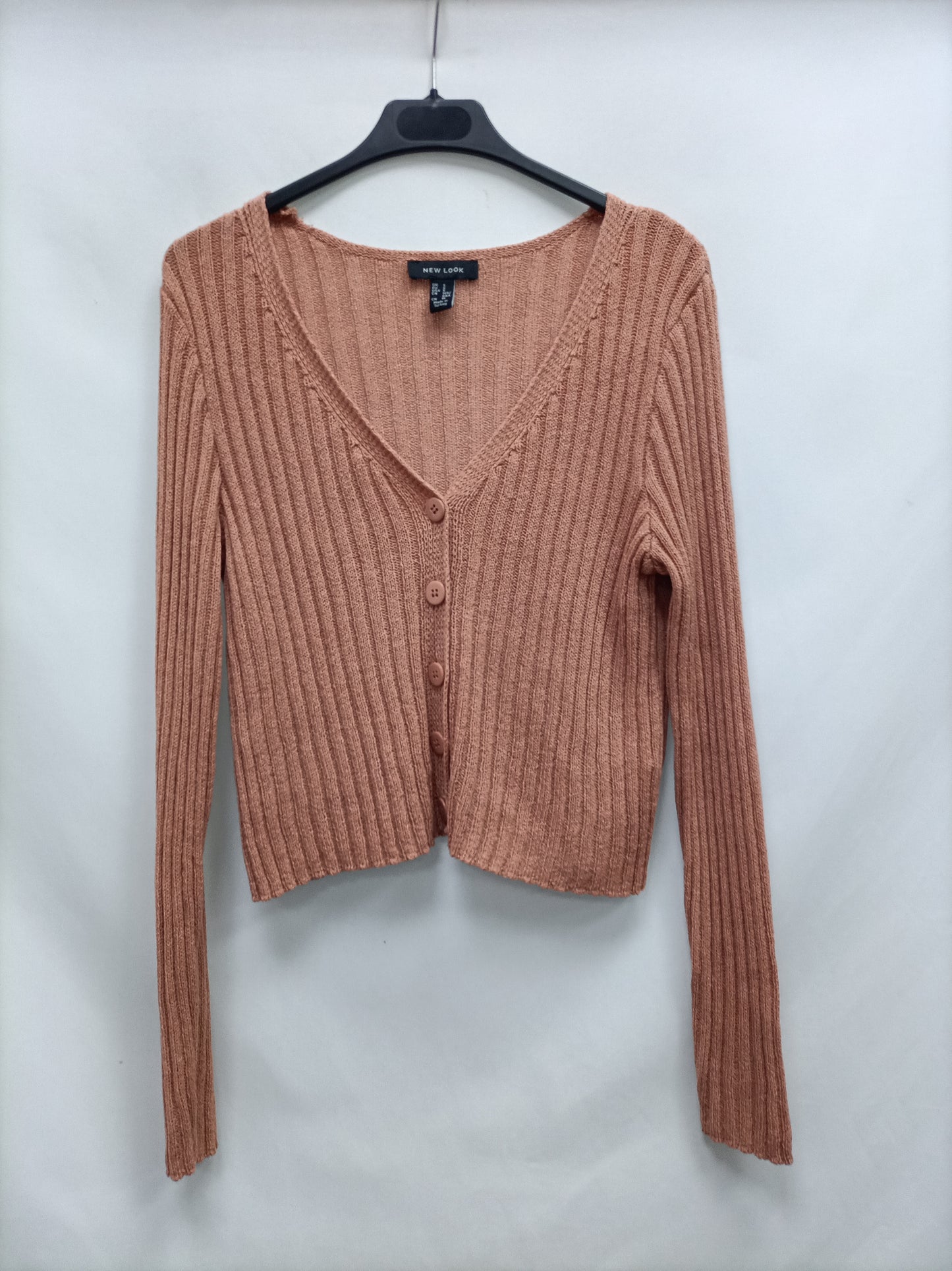 NEW LOOK. Rebeca cortita naranja T,s