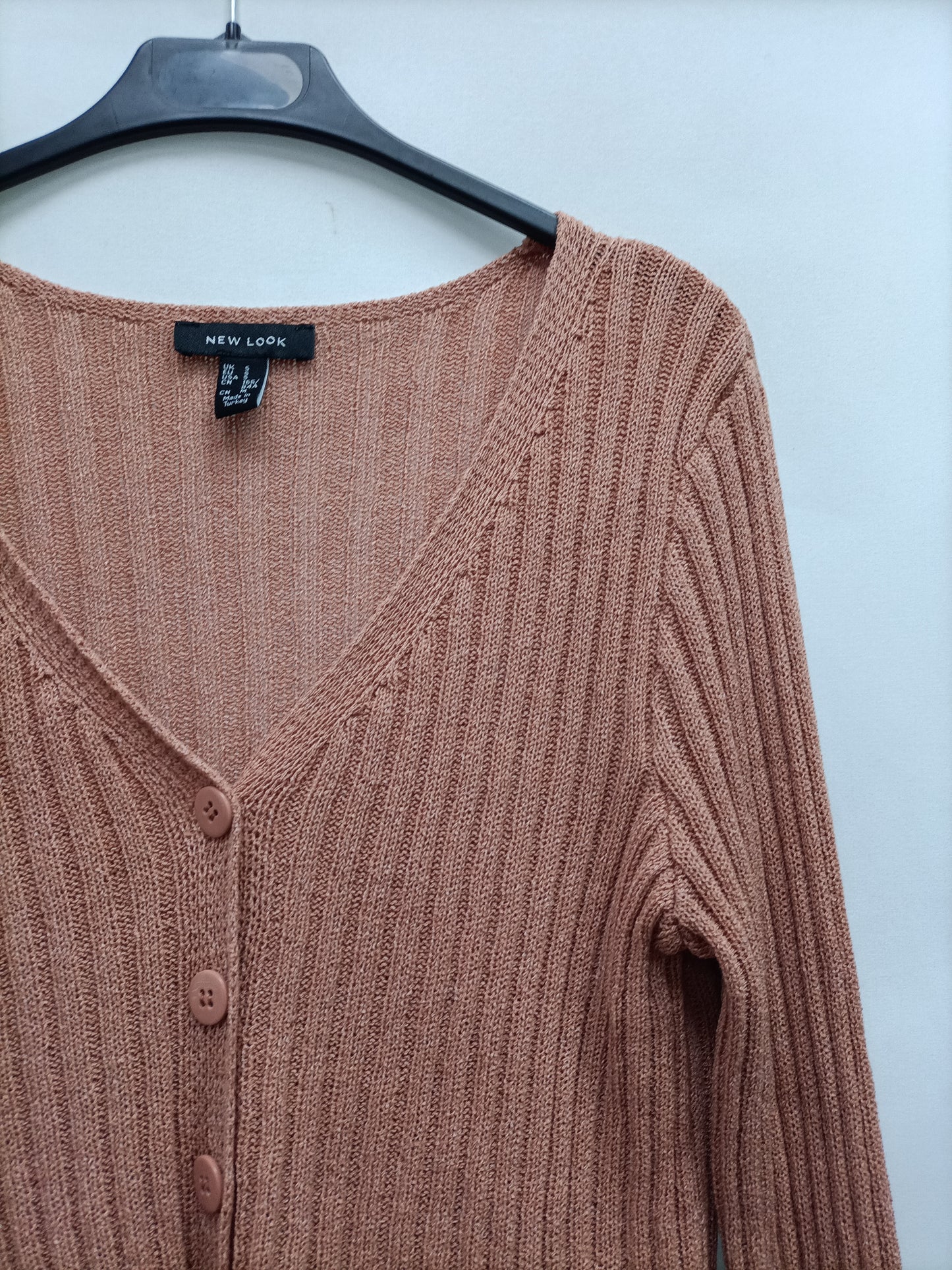 NEW LOOK. Rebeca cortita naranja T,s