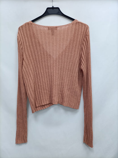 NEW LOOK. Rebeca cortita naranja T,s