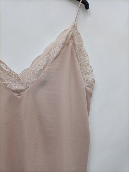ZARA. Top lencero rosa T.m