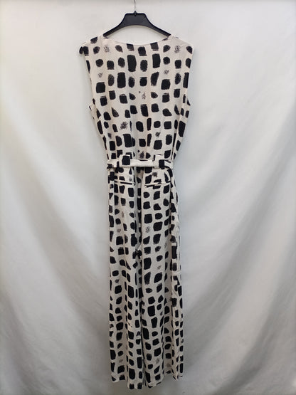 MASSIMO DUTTI. Mono beige fluido T.38