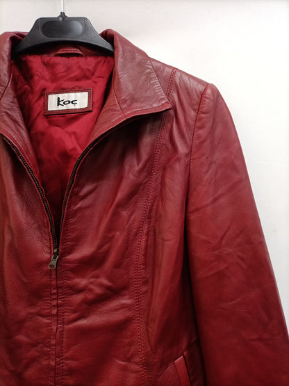 KOC. Chaqueta burdeos piel T.34