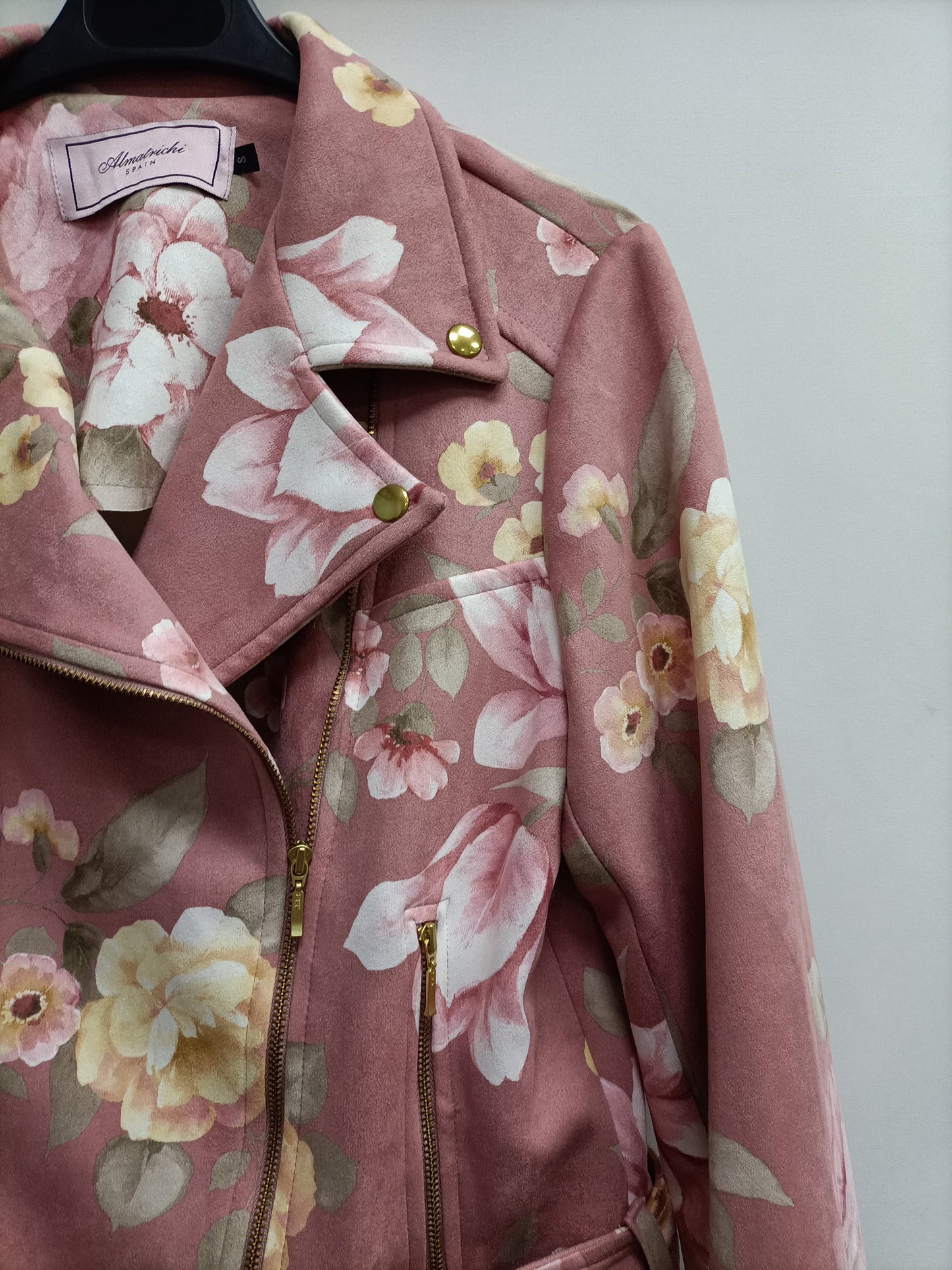 ALMATRICHI.Biker pink flowers TS