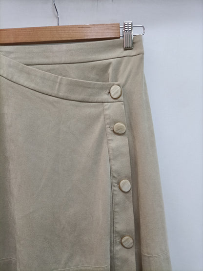 ZARA. Falda antelina botones T.xs