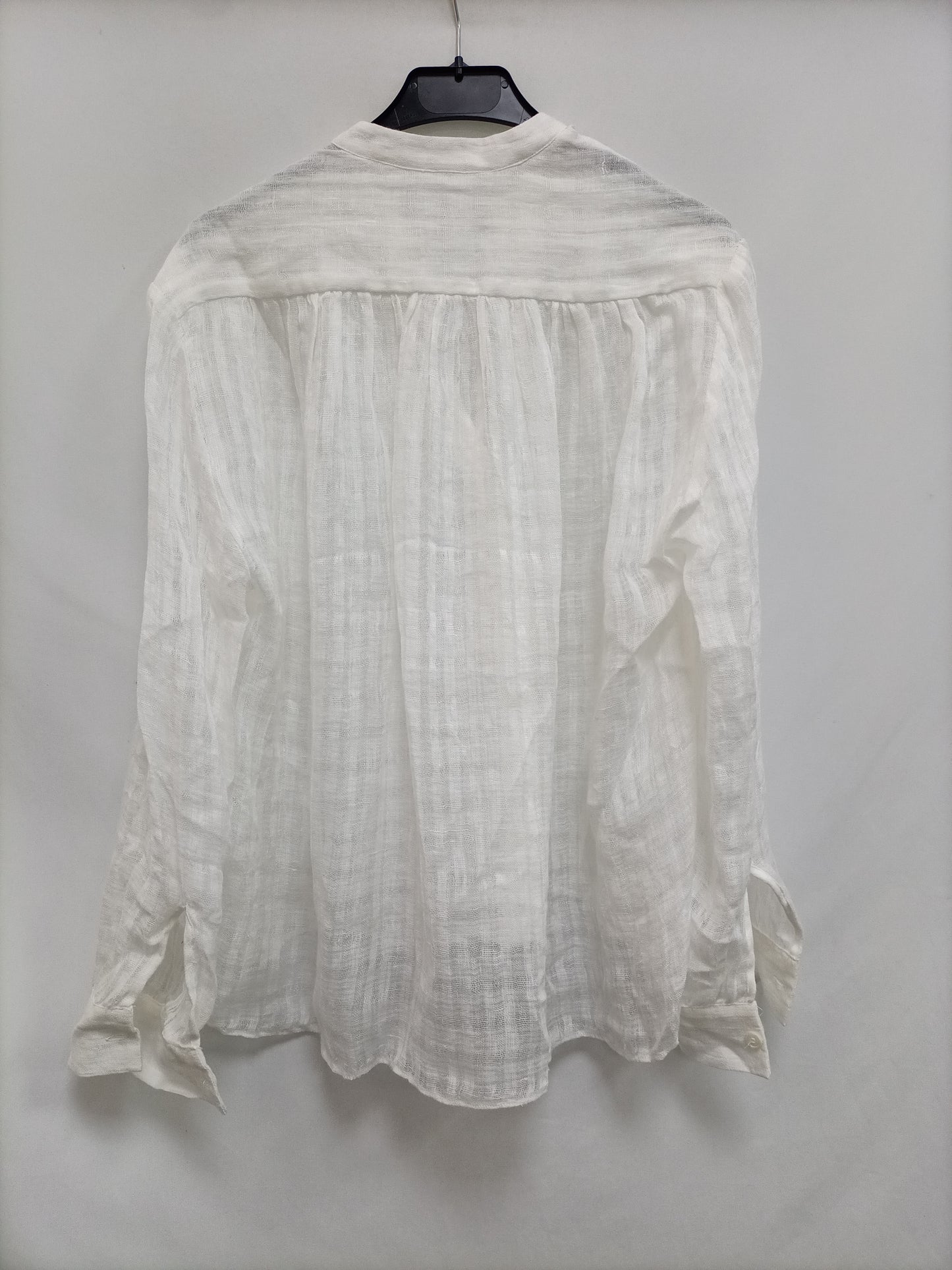 OTRAS. Blusa blanca semitransparente T.u(s)