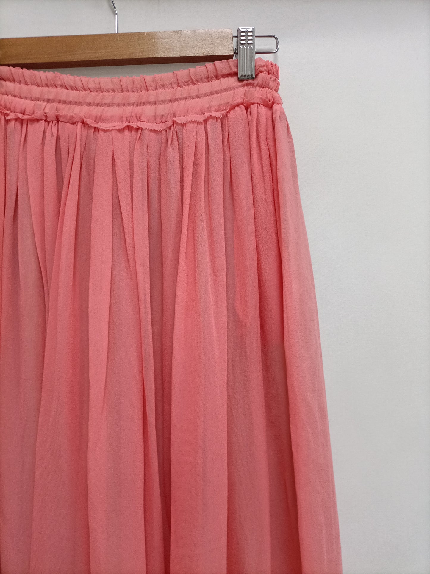 SKIRT. falda midi fluida rosa claro Tu(s/m)