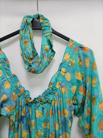 KARMA FLOW. Vestido estampado lunares T.u(m/l)