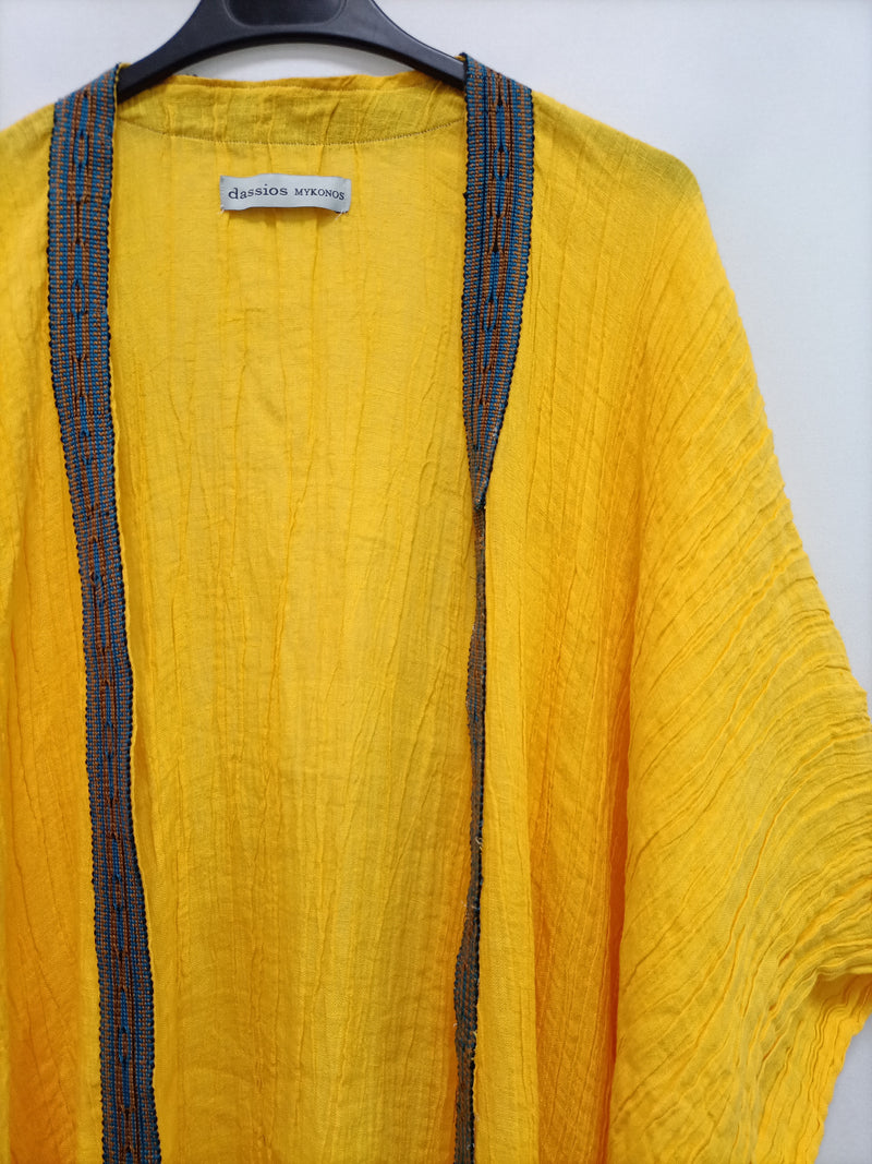DASSIOS MYKONOS. kimono amarillo largo T.u