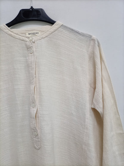 MASSCOB. Beige cotton blouse (xs)