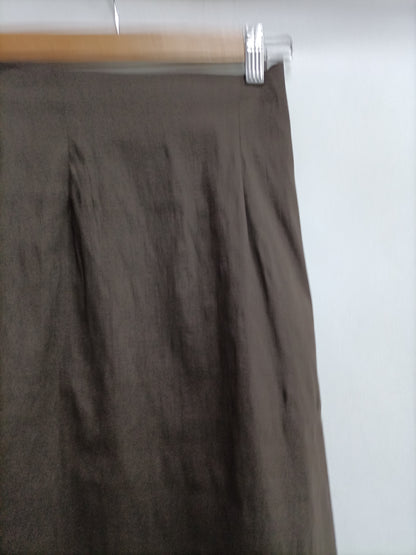 CORTANA. Falda midi marrón T.36