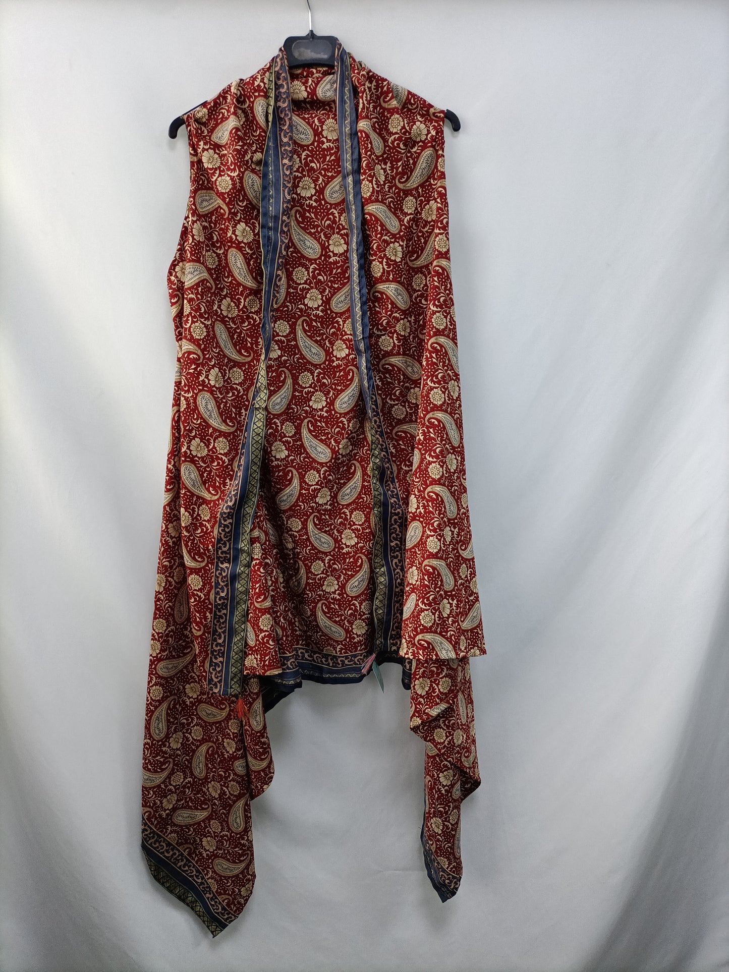 VESTIOLA. Chaleco fluido burdeos T.u(s/m)