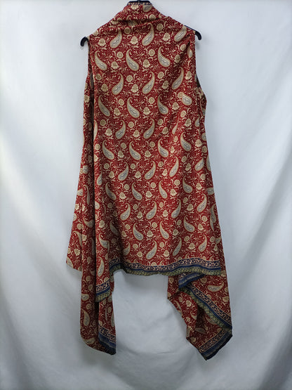 VESTIOLA. Chaleco fluido burdeos T.u(s/m)