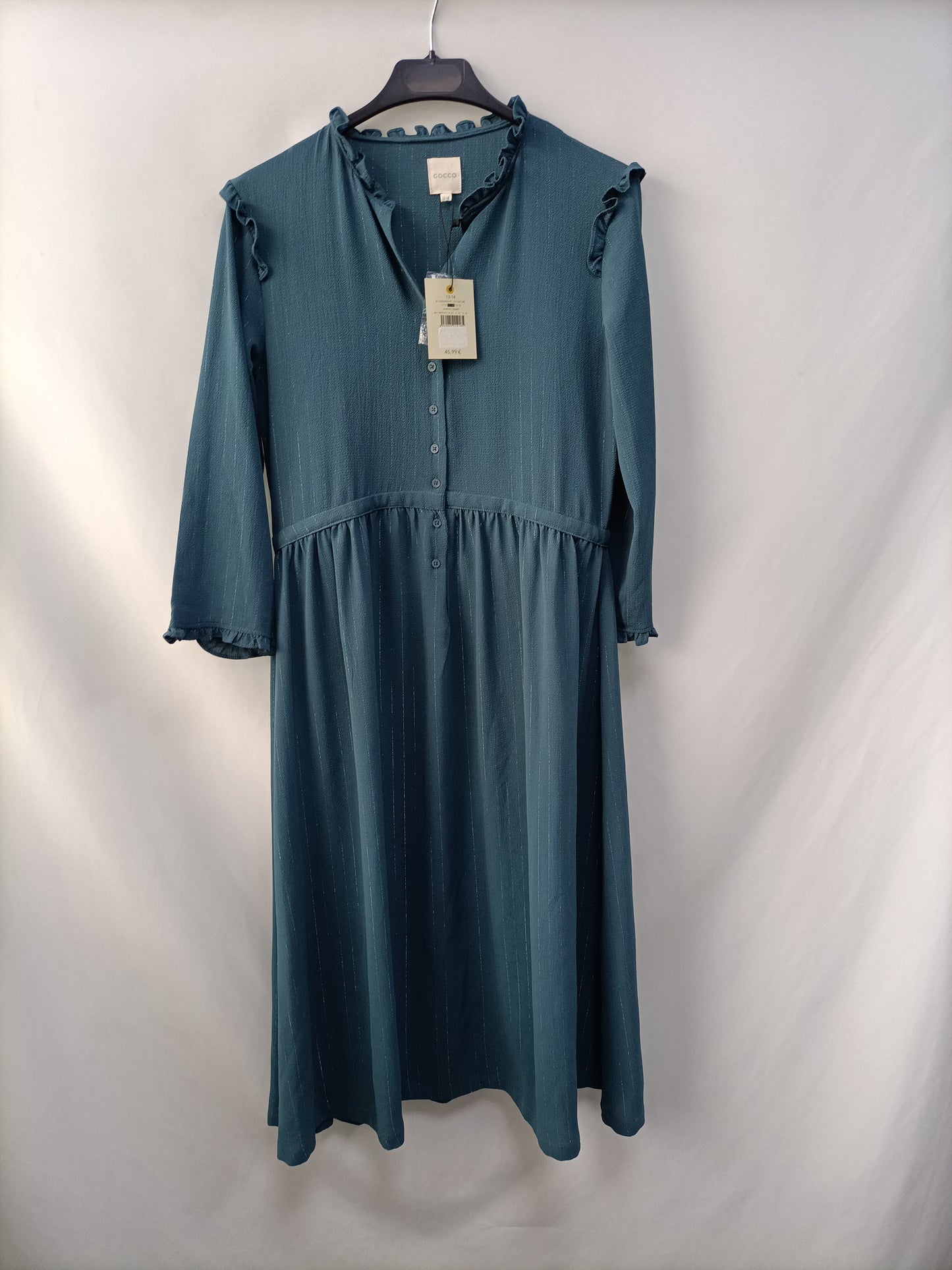 GOCCO. Vestido midi rayas T.13/14 (xxs)