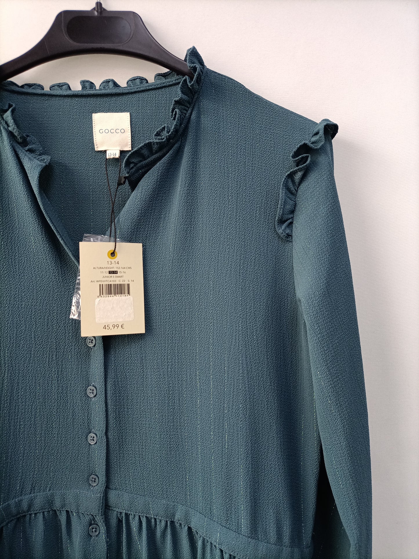 GOCCO. Vestido midi rayas T.13/14 (xxs)