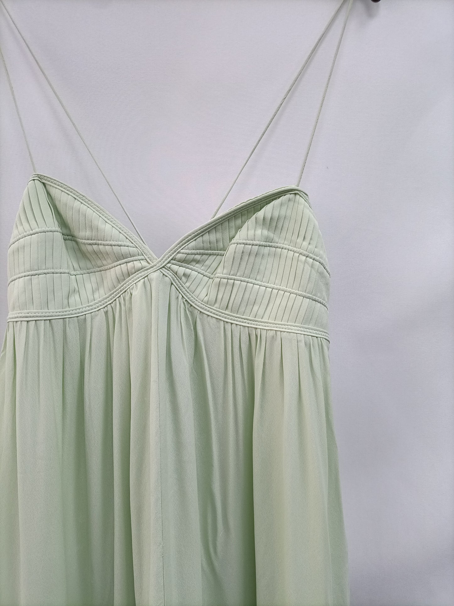 MANGO. Vestido largo verde T.m