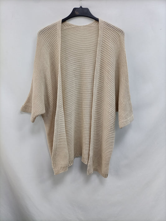 OTRAS. Cárdigan beige fino T.u(m)
