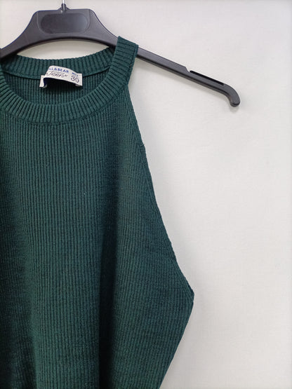 PULL&amp;BEAR.Top green knit TL (S/M)