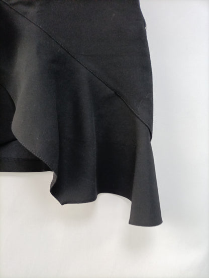 ZARA.Falda negra volante T.XS