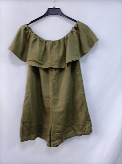 ZARA.Green short jumpsuit S.XS