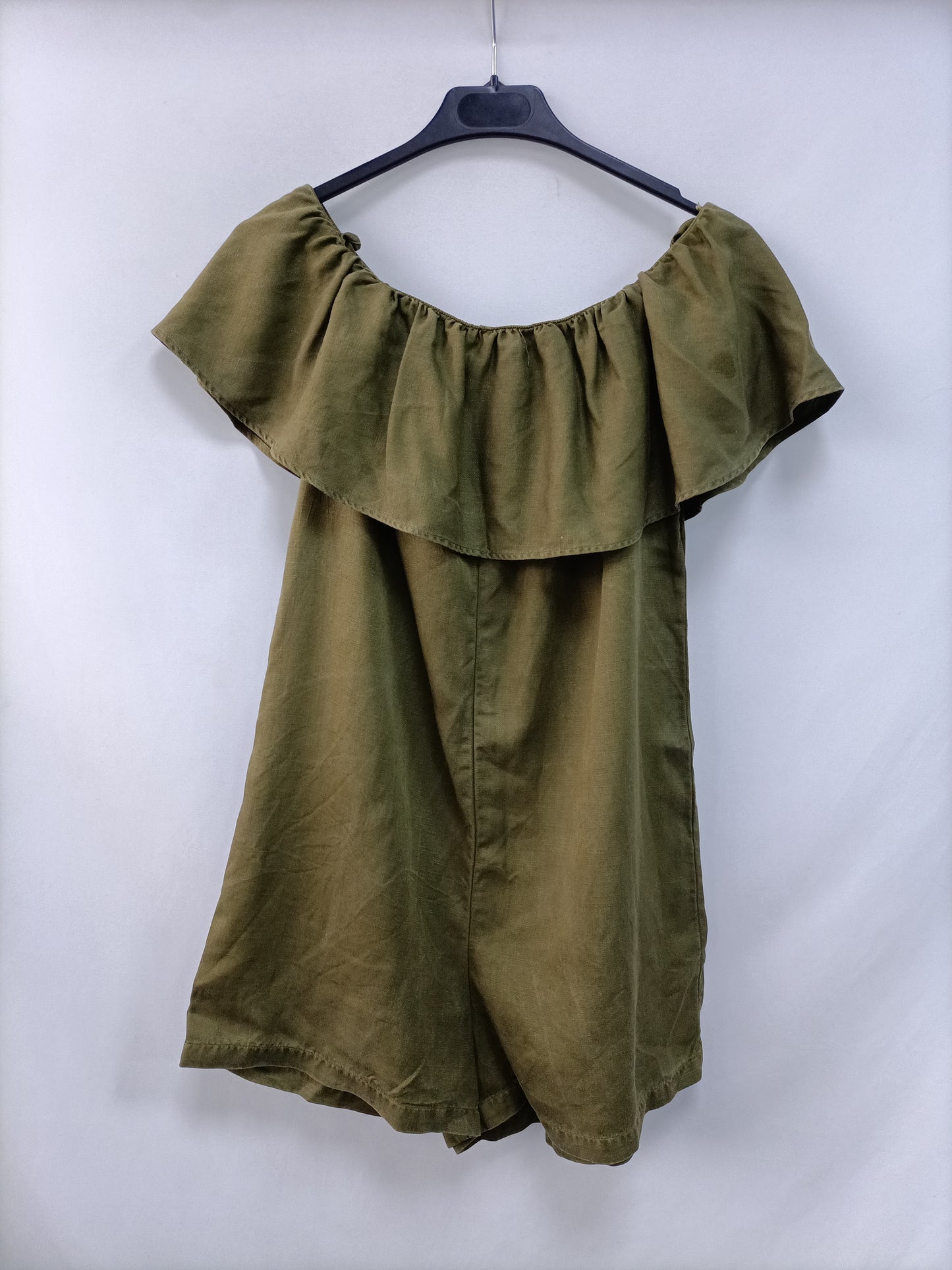 ZARA.Green short jumpsuit S.XS