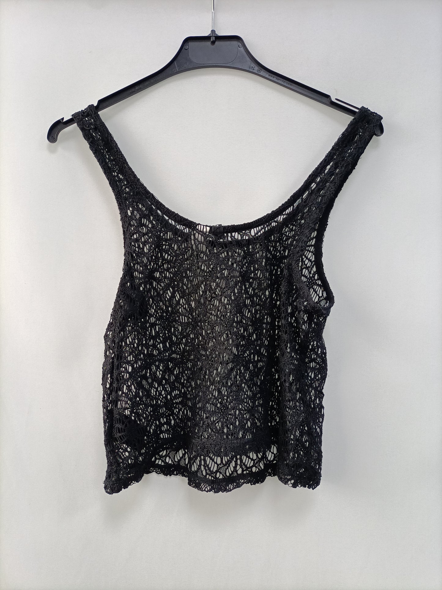 H&M.Top negro encaje T.34