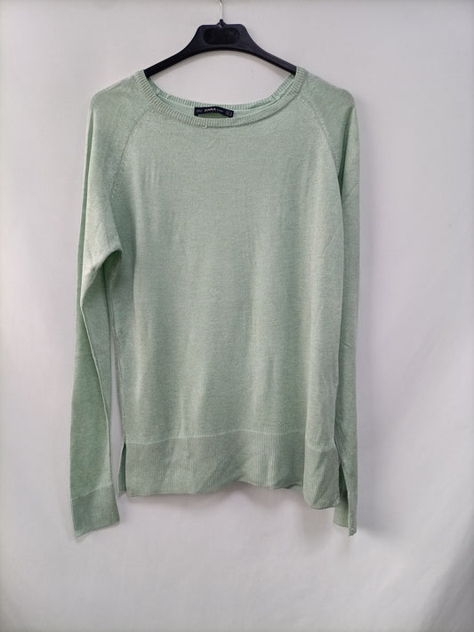 ZARA.Jersey verde agua T.S