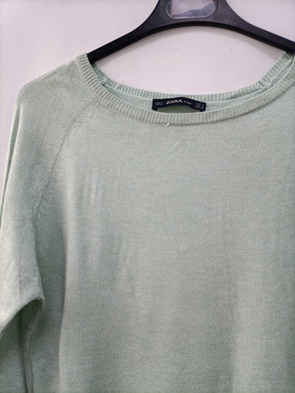 ZARA.Jersey verde agua T.S