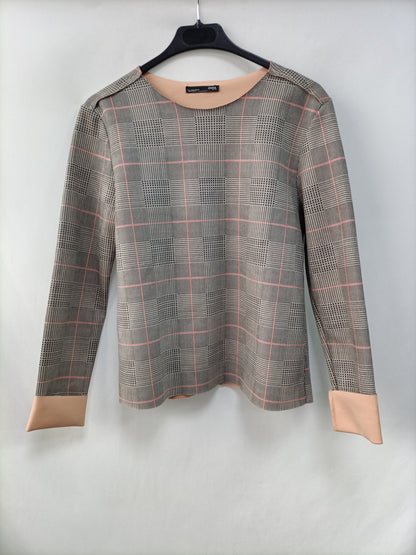 ZARA. Houndstooth neoprene top TS