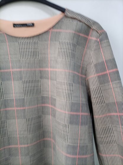 ZARA. Houndstooth neoprene top TS