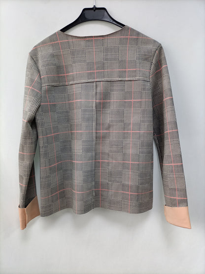 ZARA. Houndstooth neoprene top TS