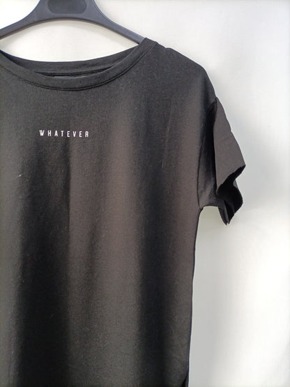 BERSHKA.Vestido midi negro T.S