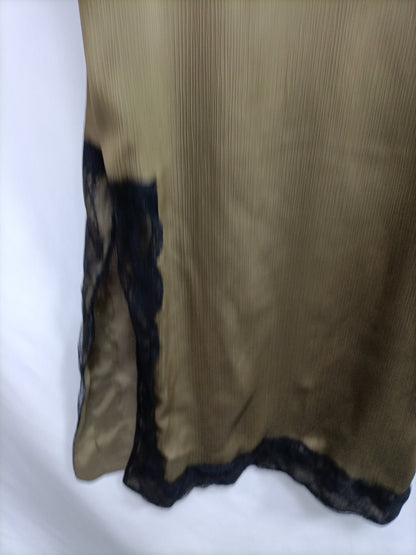 ZARA.Vestido midi lencero T.XS