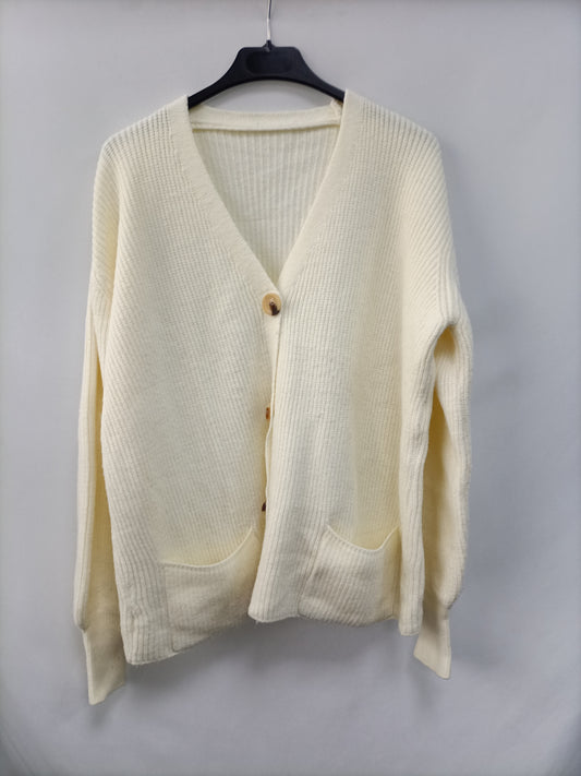 OTHERS. Beige buttoned cardigan Tu(s/m)