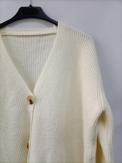 OTRAS. Cárdigan beige botones T.u(s/m)