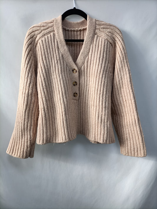 OTRAS. Jersey beige botones T.s/m