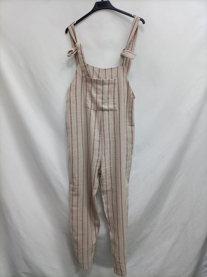 PULL&amp;BEAR. Flowing Ts striped dungarees